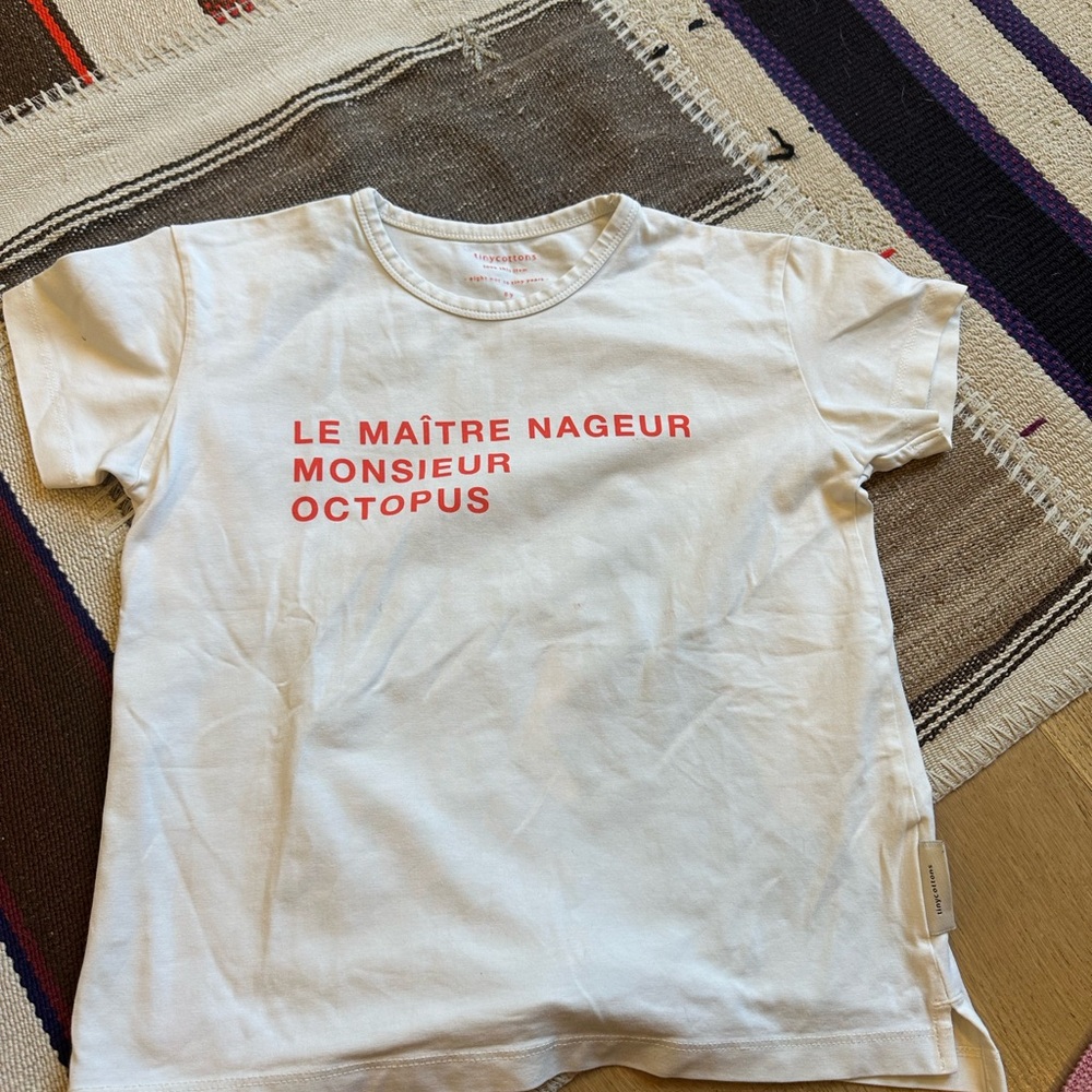 Bobo Choses Red and White Short Sleeve Tee